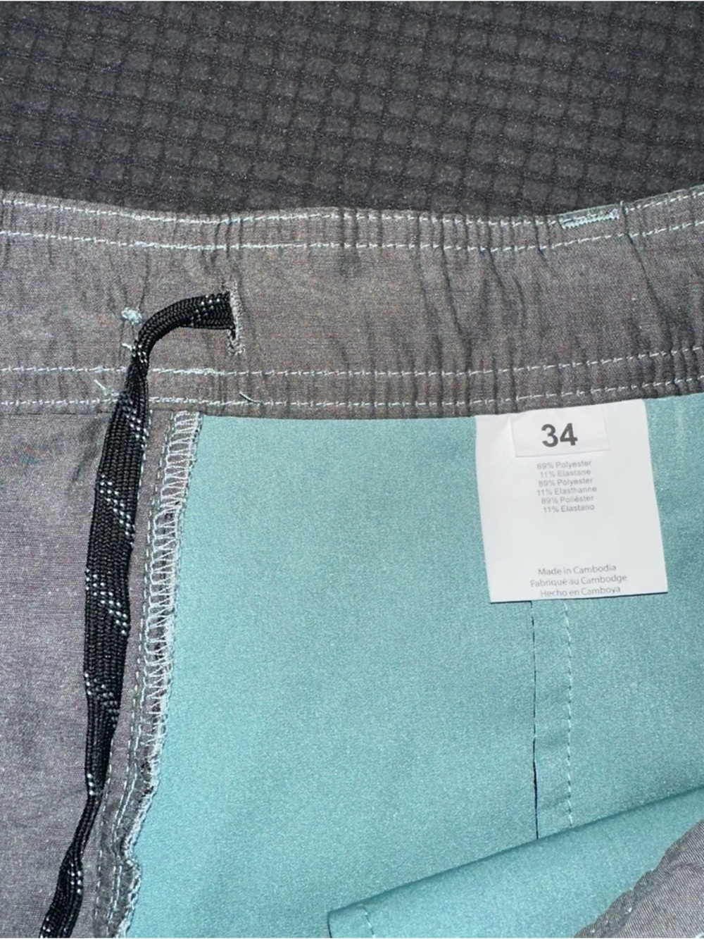 O Neill Hybrid Shorts Mens Size 34 Aqua Performance Stretch Casual - Picture 4 of 7